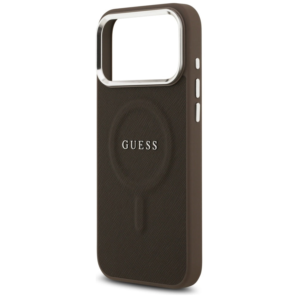 Futrola MagSafe za Apple iPhone 17 Pro Max, Guess, Classic Logo, Braon