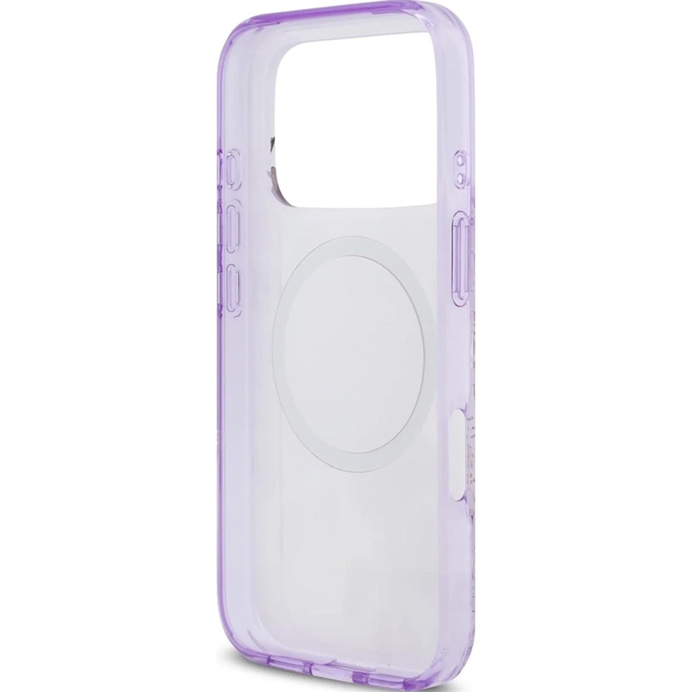 Futrola MagSafe za Apple iPhone 17 Pro Max, Guess, IML Flower & Tonal Circle, Ljubičasta