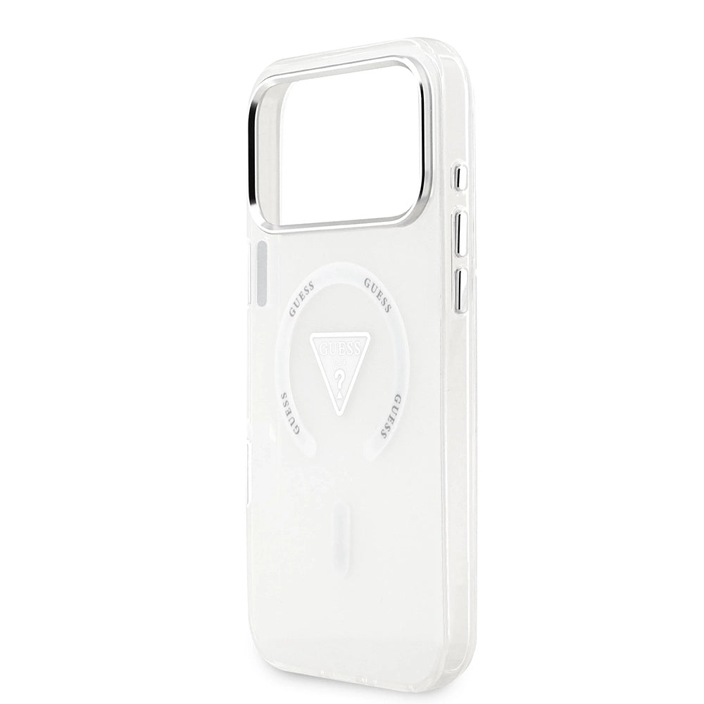 Futrola MagSafe za Apple iPhone 17 Pro Max, Guess, IML Gradient Triangle Logo, Transparentna