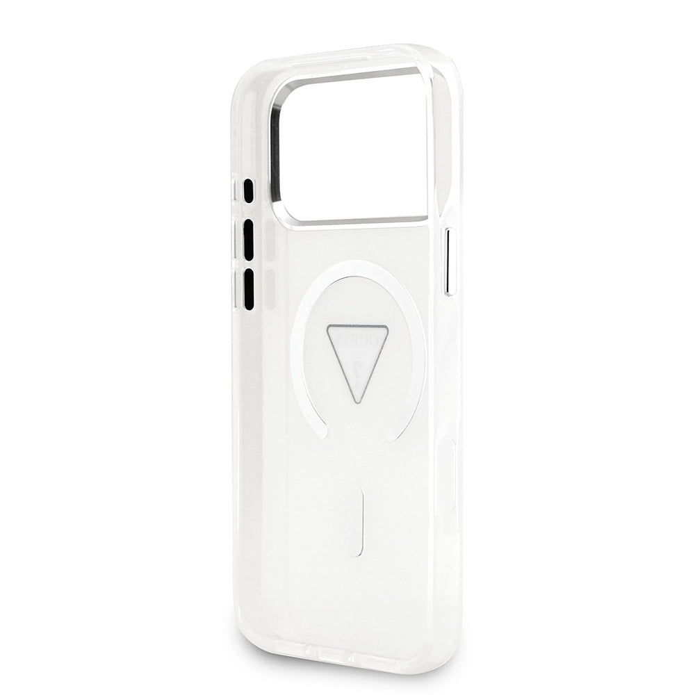 Futrola MagSafe za Apple iPhone 17 Pro Max, Guess, IML Gradient Triangle Logo, Transparentna