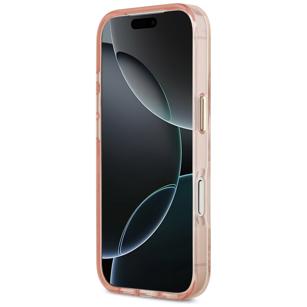 Futrola MagSafe za Apple iPhone 17 Pro Max, Guess, Jungle Tonal Triangle, Roze