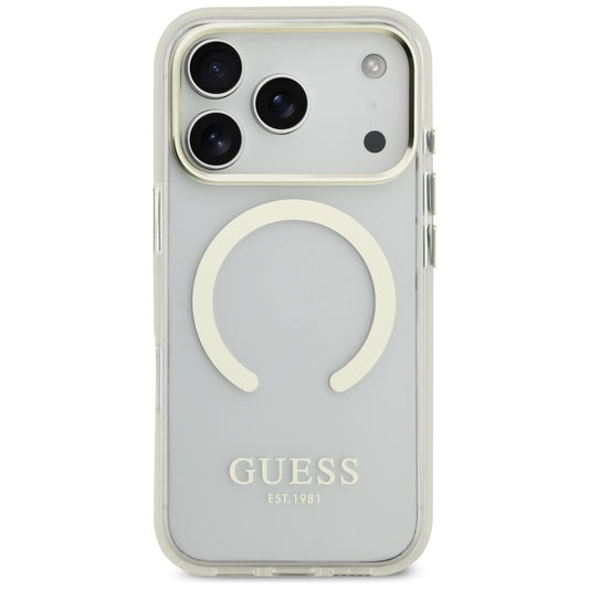 Futrola MagSafe za Apple iPhone 17 Pro Max, Guess, Metal Outline, Zlatna
