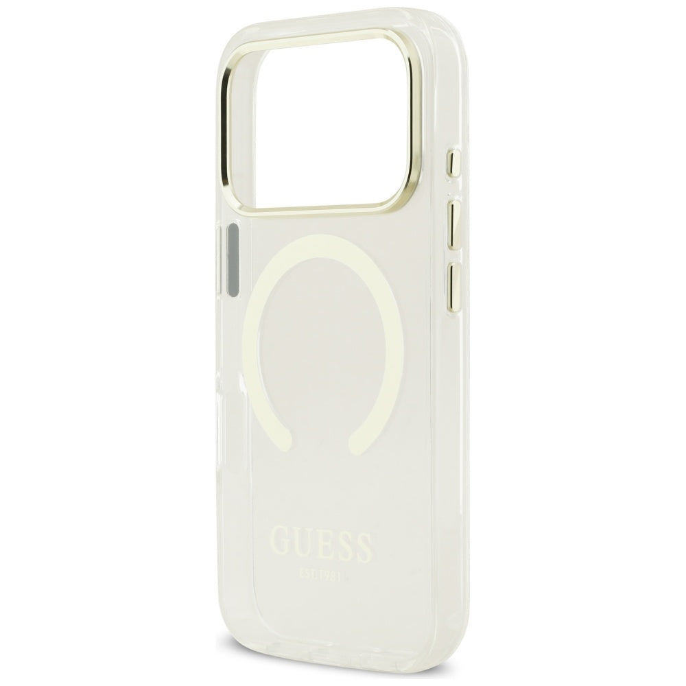 Futrola MagSafe za Apple iPhone 17 Pro Max, Guess, Metal Outline, Zlatna