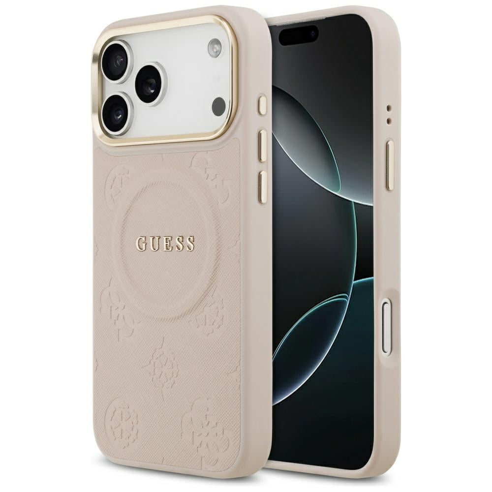 Futrola MagSafe za Apple iPhone 17 Pro Max, Guess, Peony Hot Stamp, Roze