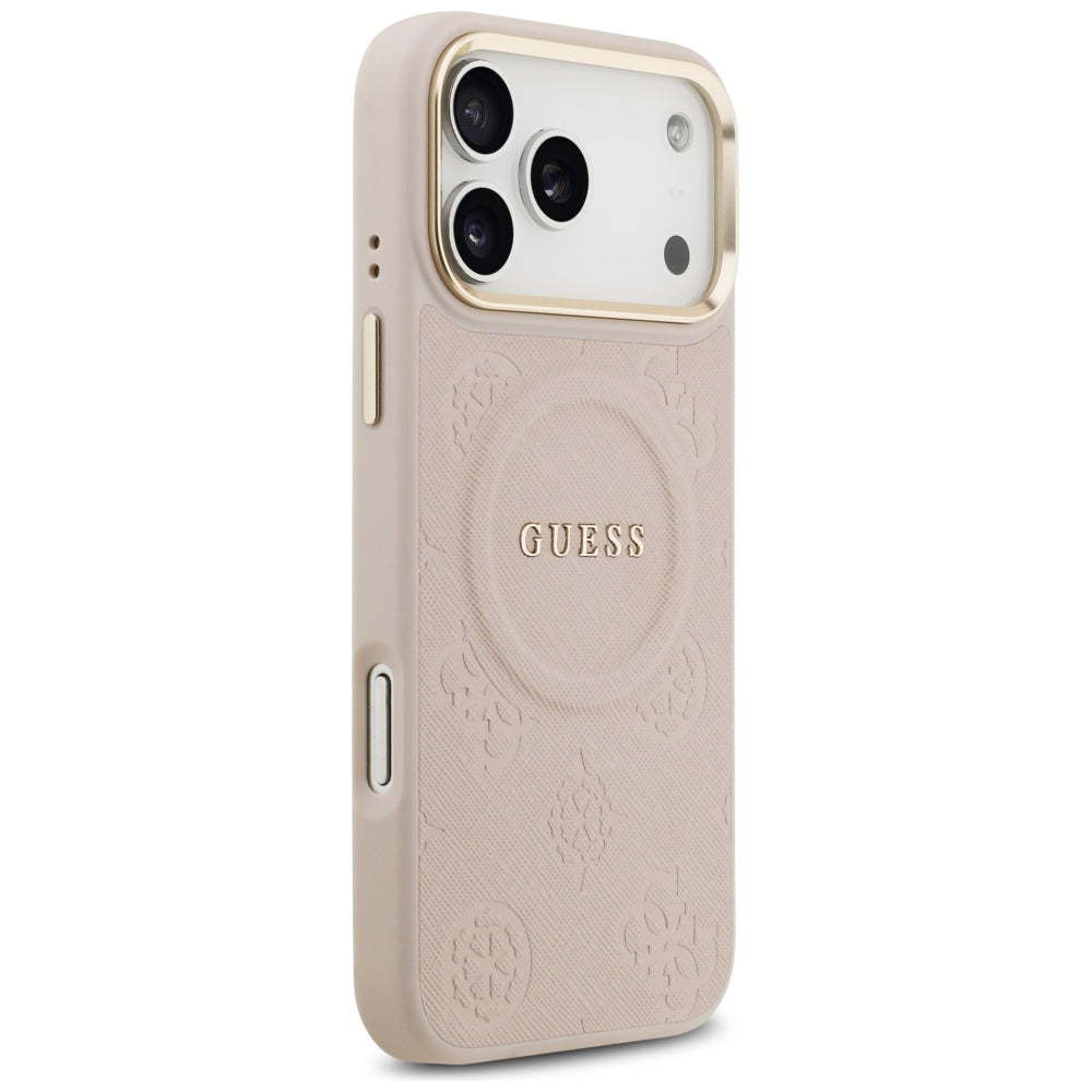 Futrola MagSafe za Apple iPhone 17 Pro Max, Guess, Peony Hot Stamp, Roze