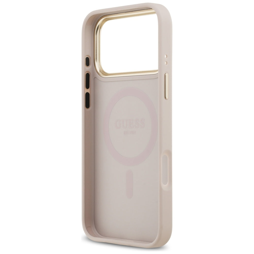 Futrola MagSafe za Apple iPhone 17 Pro Max, Guess, Peony Hot Stamp, Roze