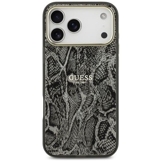 Futrola MagSafe za Apple iPhone 17 Pro Max, Guess, Python Pattern, Crna