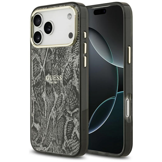Futrola MagSafe za Apple iPhone 17 Pro Max, Guess, Python Pattern, Crna