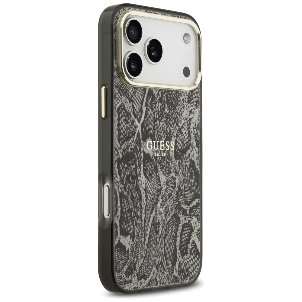 Futrola MagSafe za Apple iPhone 17 Pro Max, Guess, Python Pattern, Crna