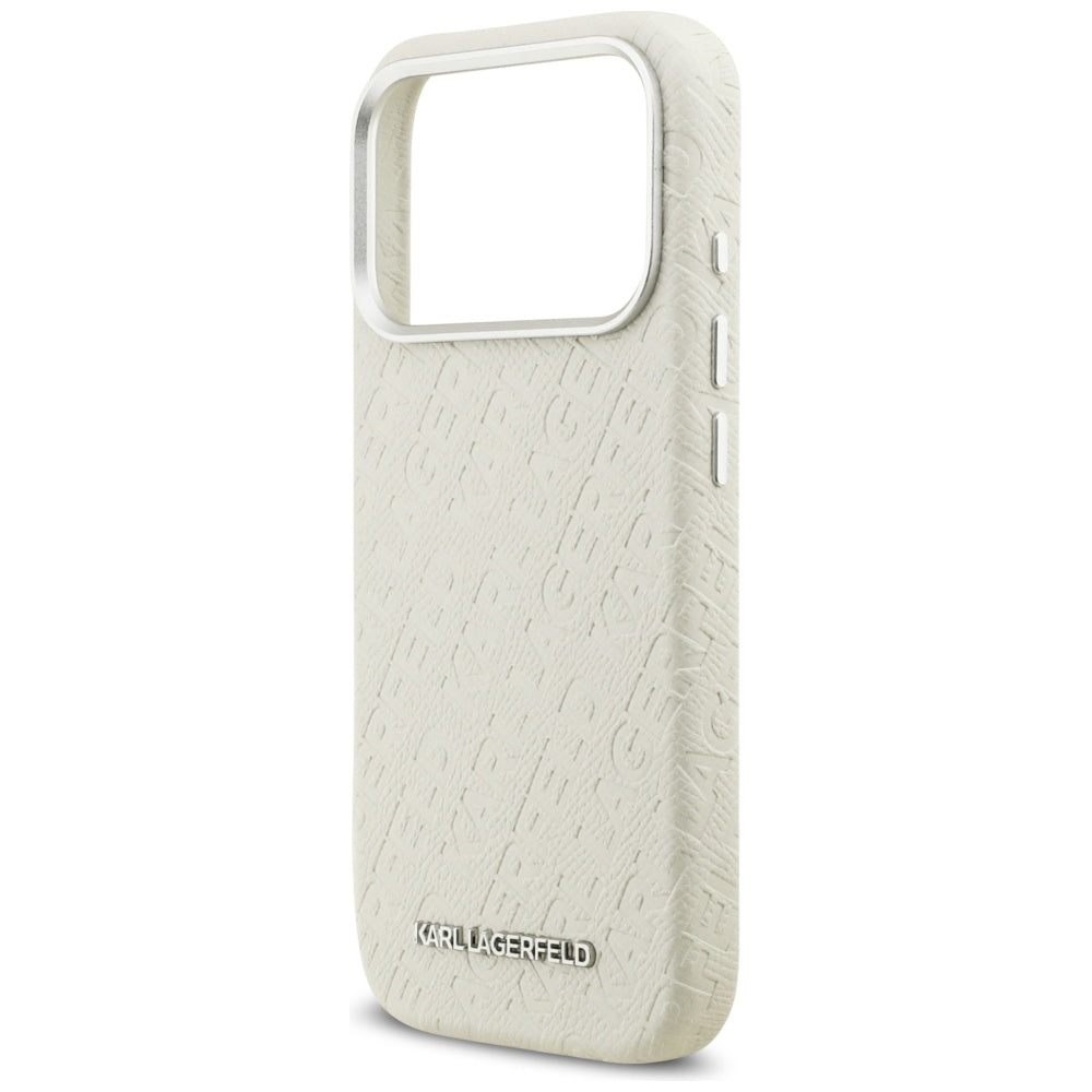 Futrola MagSafe za Apple iPhone 17 Pro Max, Karl Lagerfeld, FW Stamped Karl, Bež