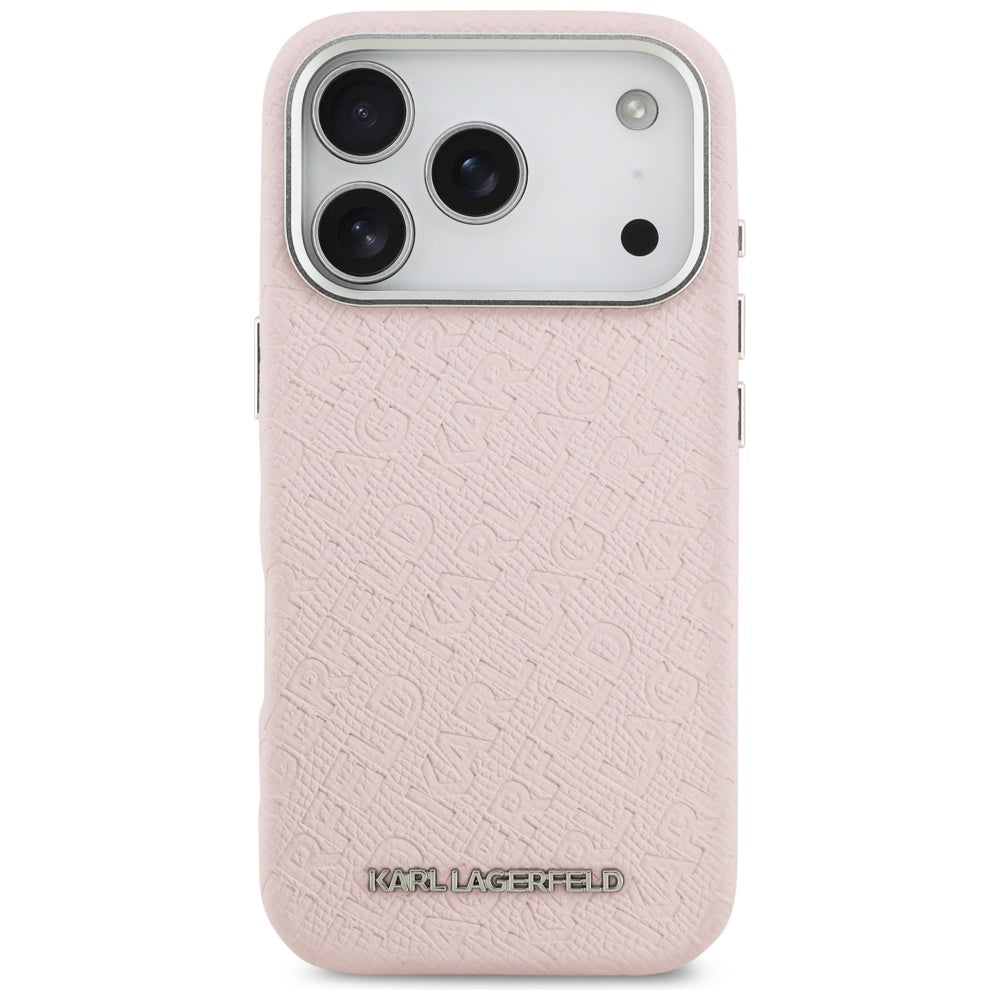 Futrola MagSafe za Apple iPhone 17 Pro Max, Karl Lagerfeld, FW Stamped Karl, Roze
