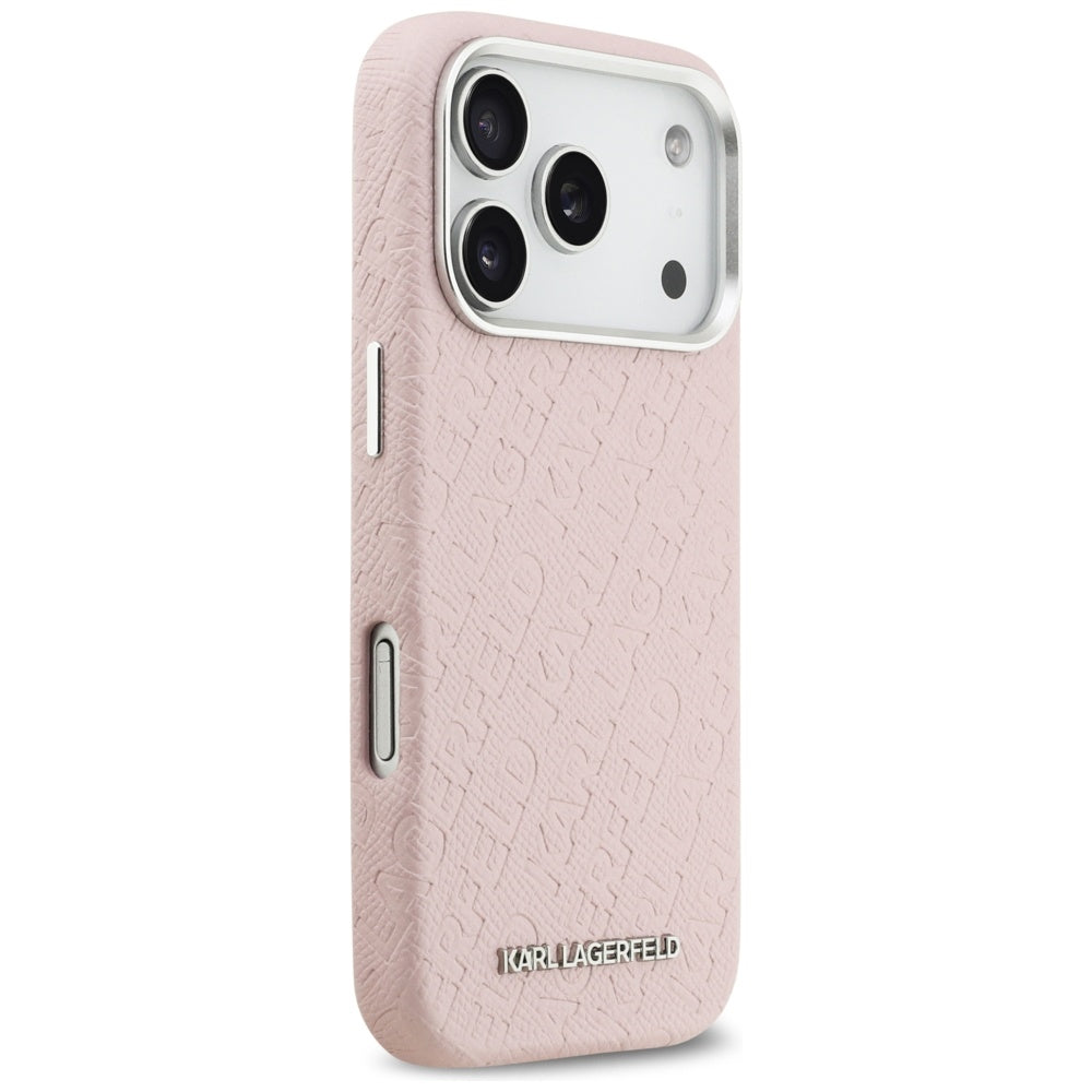 Futrola MagSafe za Apple iPhone 17 Pro Max, Karl Lagerfeld, FW Stamped Karl, Roze