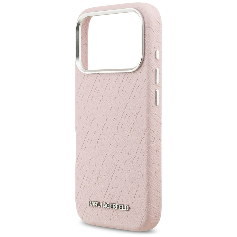 Futrola MagSafe za Apple iPhone 17 Pro Max, Karl Lagerfeld, FW Stamped Karl, Roze