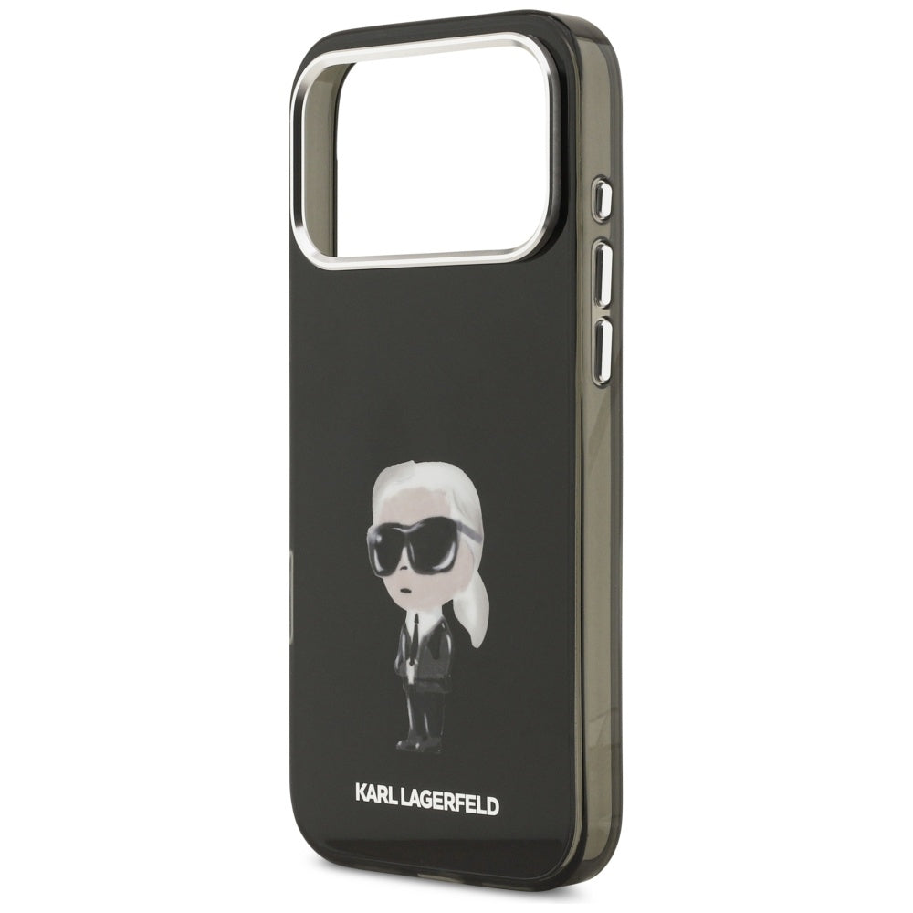 Futrola MagSafe za Apple iPhone 17 Pro Max, Karl Lagerfeld, IML Aquarelle Karl Ikonik, Crna