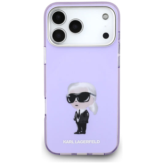 Futrola MagSafe za Apple iPhone 17 Pro Max, Karl Lagerfeld, IML Aquarelle Logo Karl, Ljubičasta