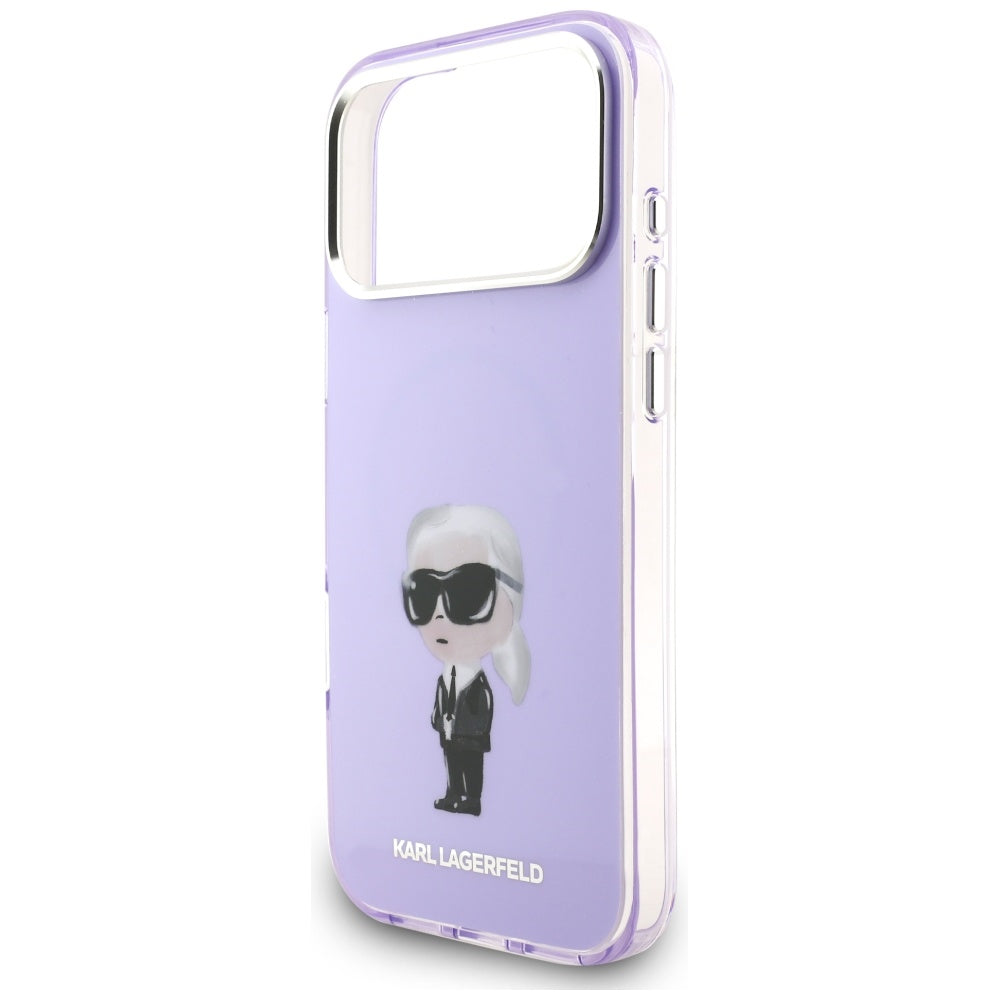 Futrola MagSafe za Apple iPhone 17 Pro Max, Karl Lagerfeld, IML Aquarelle Logo Karl, Ljubičasta