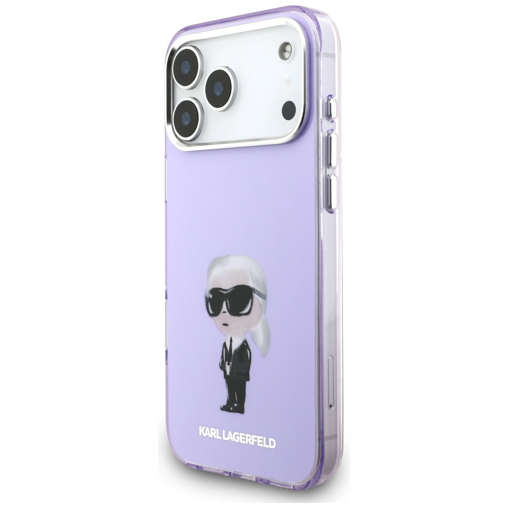 Futrola MagSafe za Apple iPhone 17 Pro Max, Karl Lagerfeld, IML Aquarelle Logo Karl, Ljubičasta