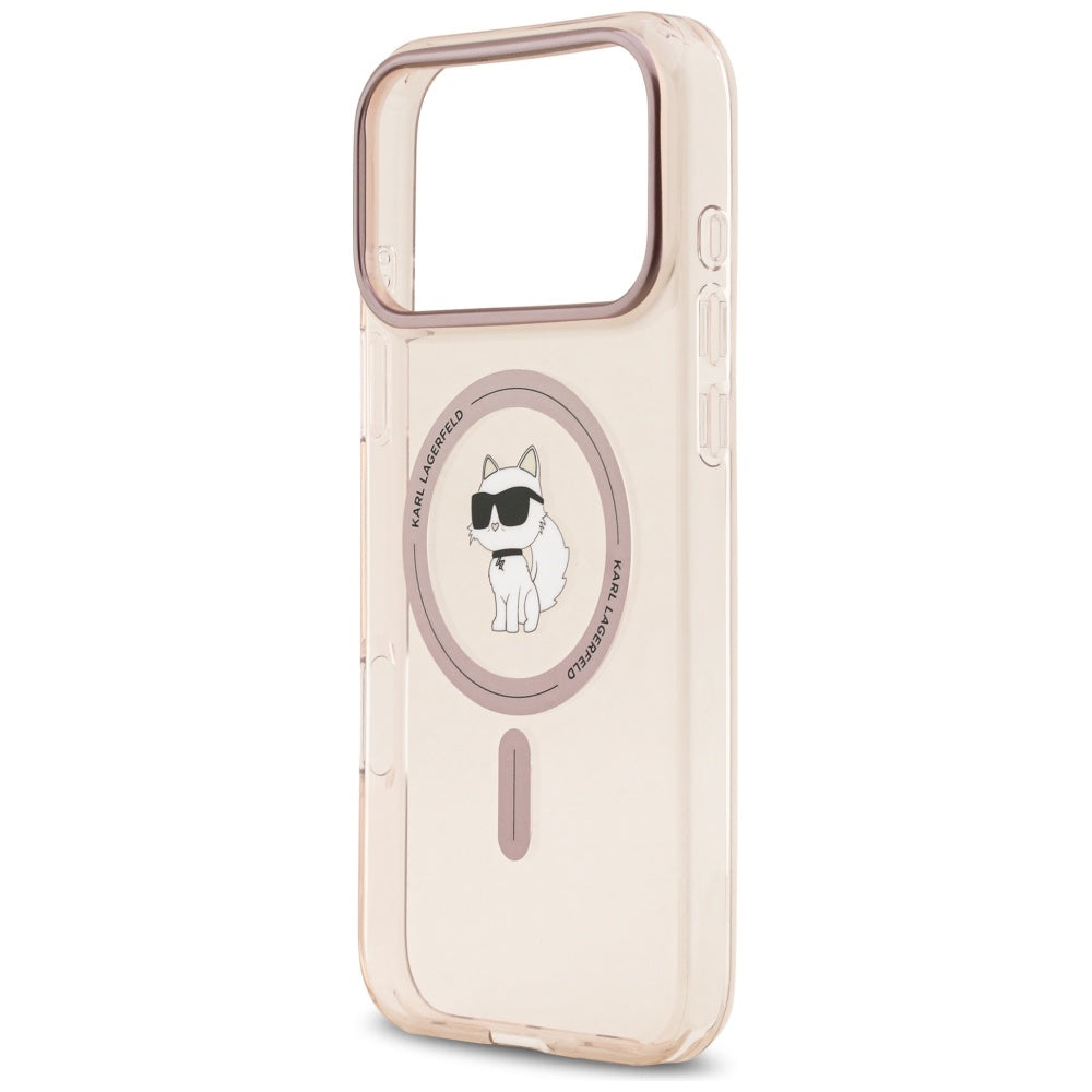 Futrola MagSafe za Apple iPhone 17 Pro Max, Karl Lagerfeld, IML Choupette, Roze