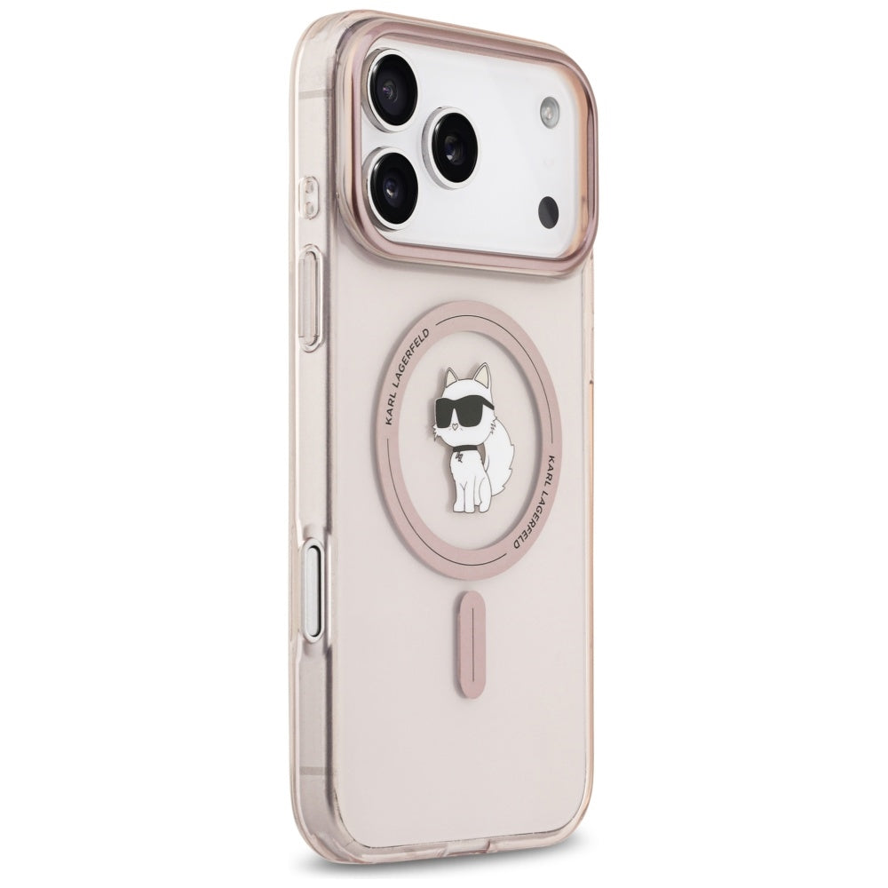 Futrola MagSafe za Apple iPhone 17 Pro Max, Karl Lagerfeld, IML Choupette, Roze