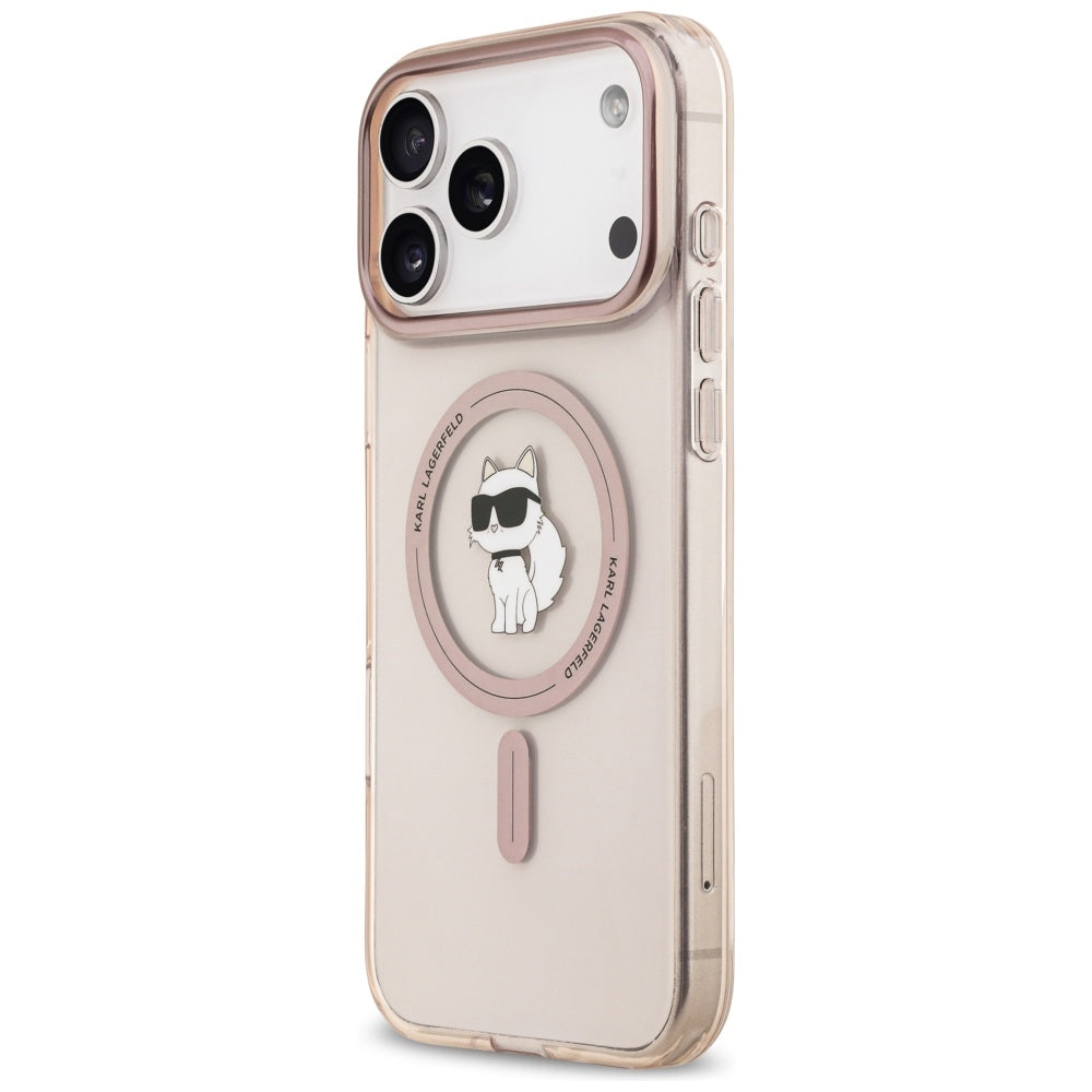 Futrola MagSafe za Apple iPhone 17 Pro Max, Karl Lagerfeld, IML Choupette, Roze