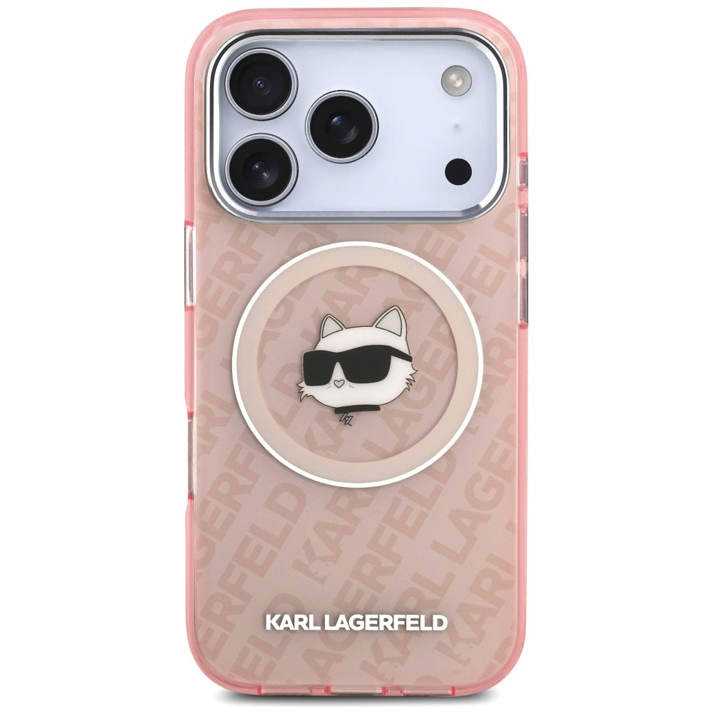 Futrola MagSafe za Apple iPhone 17 Pro Max, Karl Lagerfeld, IML Choupette`s Head, Roze