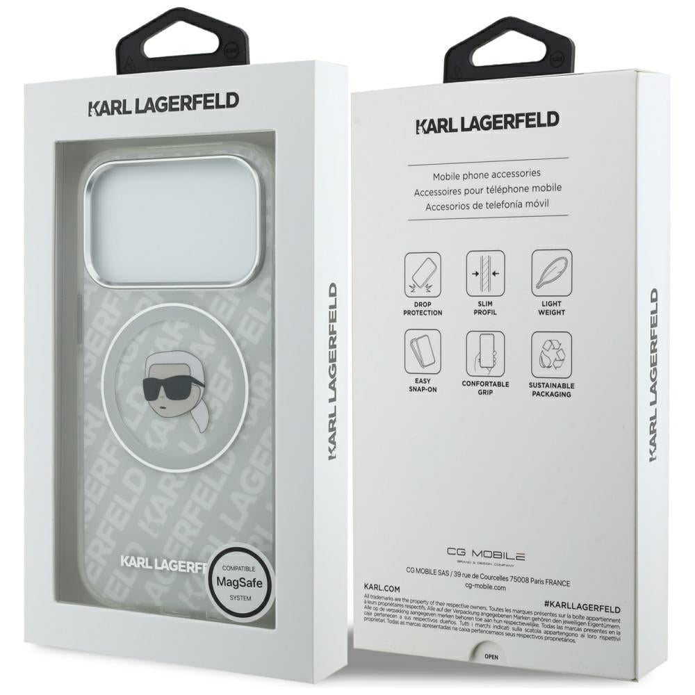 Futrola MagSafe za Apple iPhone 17 Pro Max, Karl Lagerfeld, IML Karl`s Head, Siva