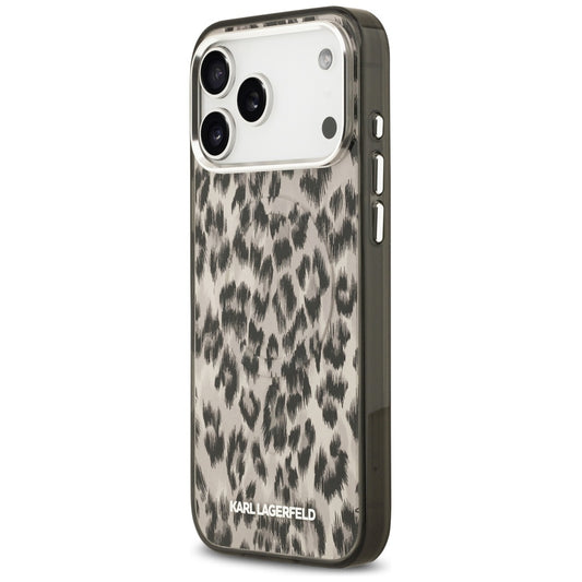 Futrola MagSafe za Apple iPhone 17 Pro Max, Karl Lagerfeld, IML Leopard Pattern, Braon