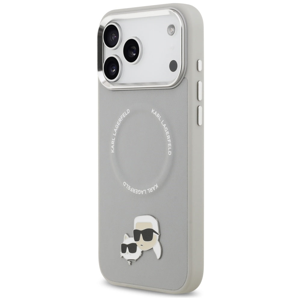 Futrola MagSafe za Apple iPhone 17 Pro Max, Karl Lagerfeld, Karl & Choupette Pins, Siva