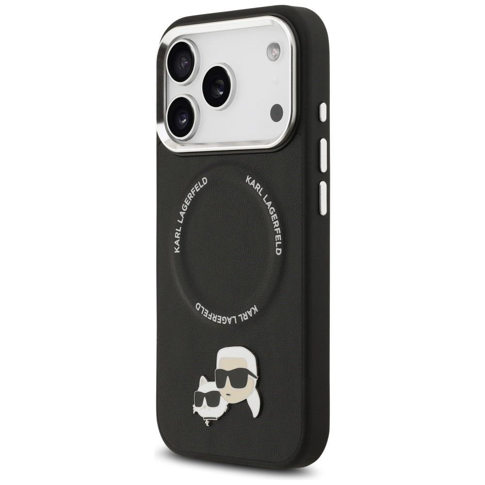 Futrola MagSafe za Apple iPhone 17 Pro Max, Karl Lagerfeld, Karl & Choupette Pins, Crna