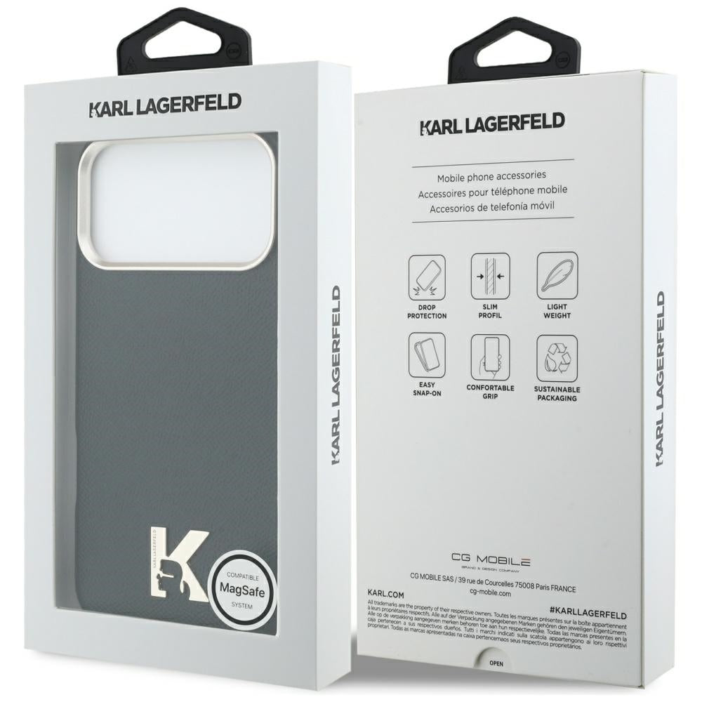 Futrola MagSafe za Apple iPhone 17 Pro Max, Karl Lagerfeld, Karl Head Logo, Crna