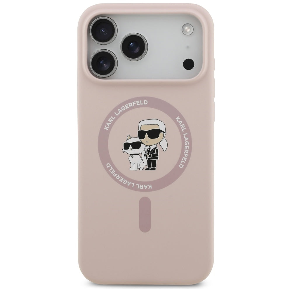 Futrola MagSafe za Apple iPhone 17 Pro Max, Karl Lagerfeld, Ring Karl & Choupette, Roze