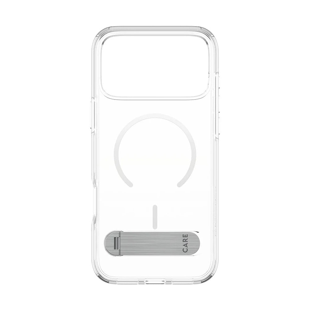 Futrola MagSafe za Apple iPhone 17 Pro Max, PanzerGlass, Care Feature Kickstand, Transparentna Bela