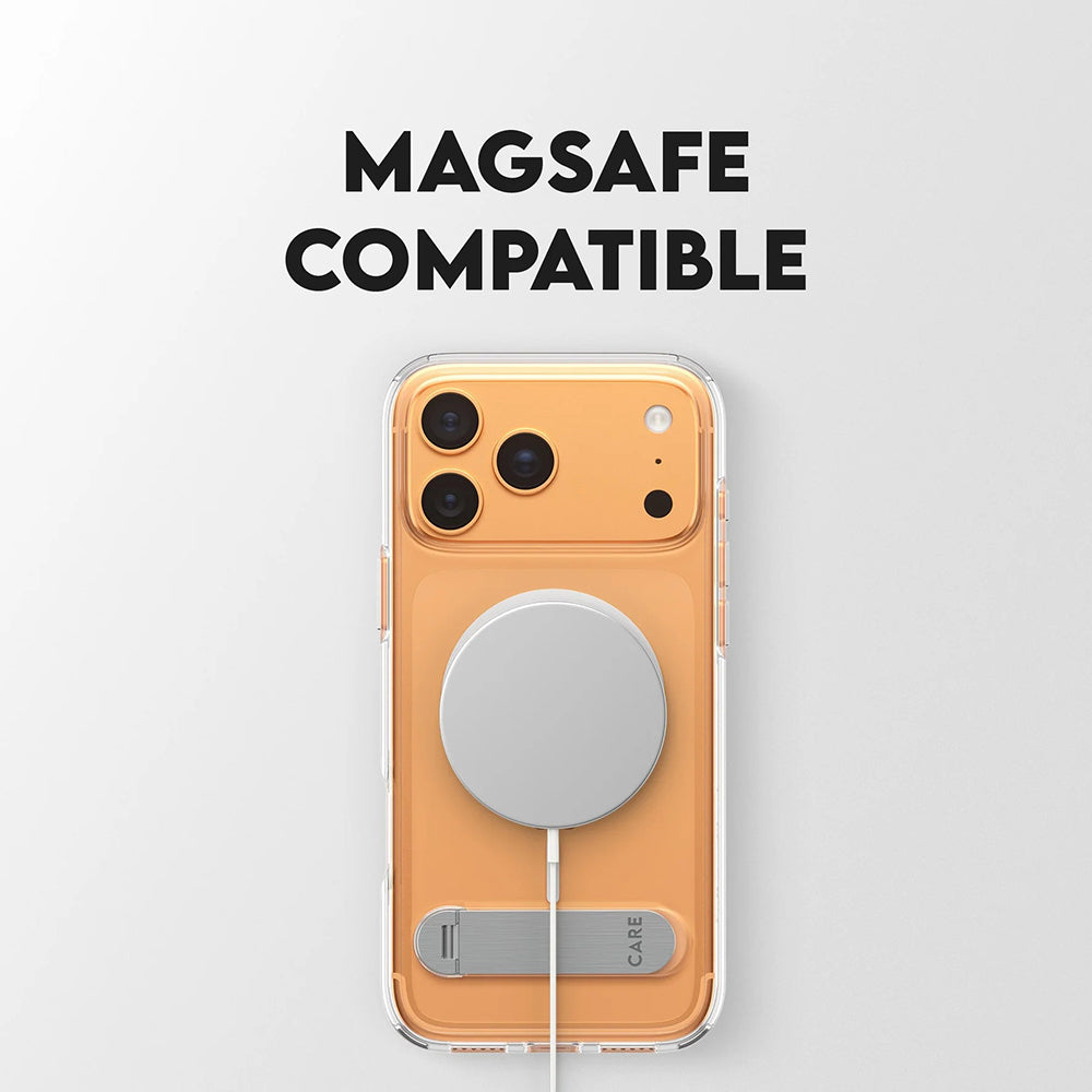 Futrola MagSafe za Apple iPhone 17 Pro Max, PanzerGlass, Care Feature Kickstand, Transparentna Bela