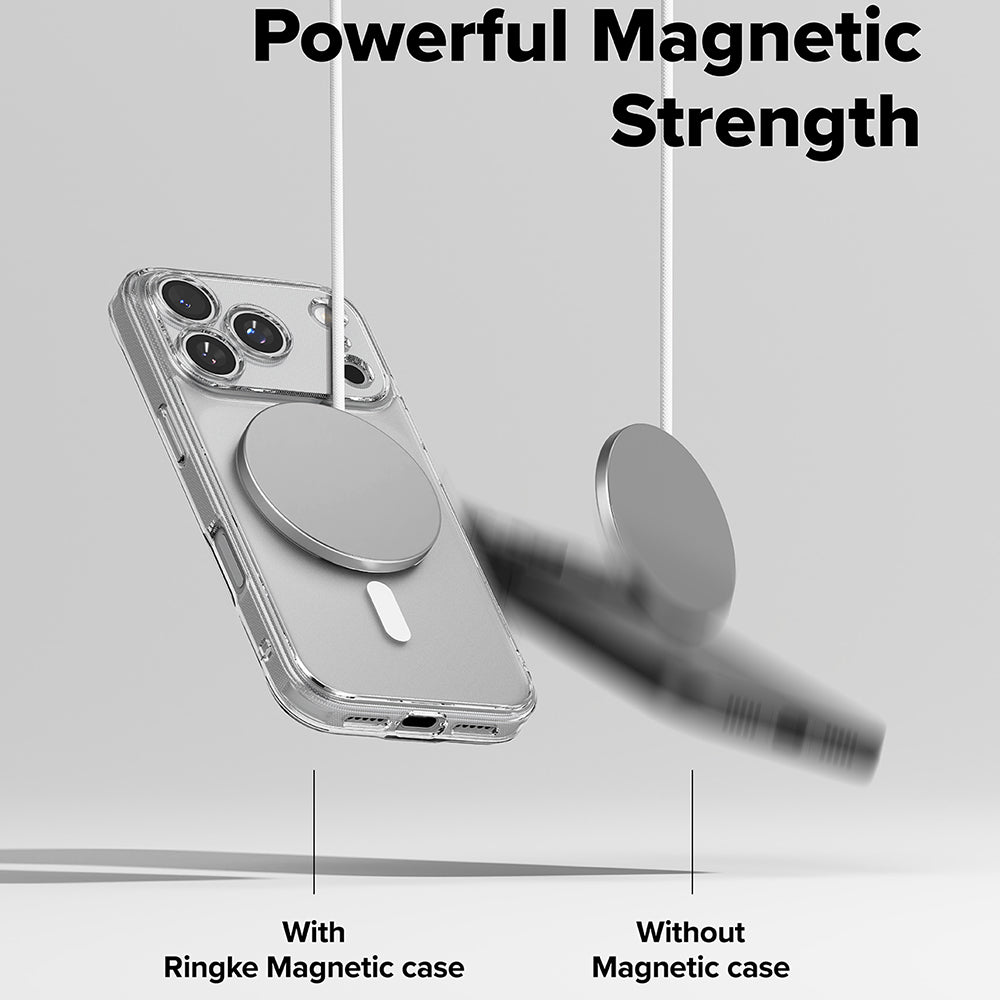 Futrola MagSafe za Apple iPhone 17 Pro Max, Ringke, Fusion, Mat Transparent