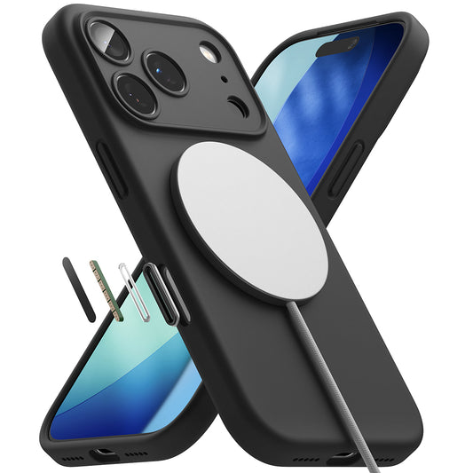 Futrola MagSafe za Apple iPhone 17 Pro Max, Ringke, Silikon, Crna