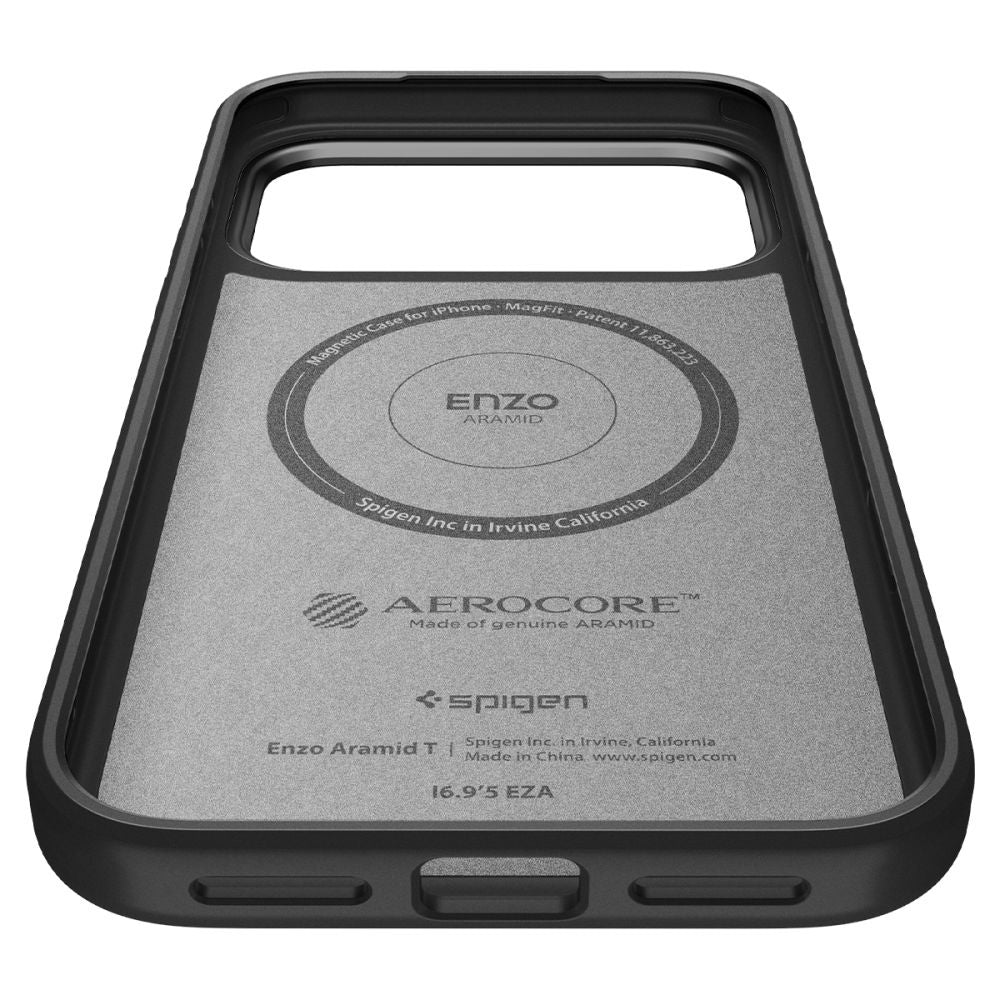 Husa MagSafe za Apple iPhone 17 Pro Max, Spigen, Enzo Aramid T, Crna ACS09906