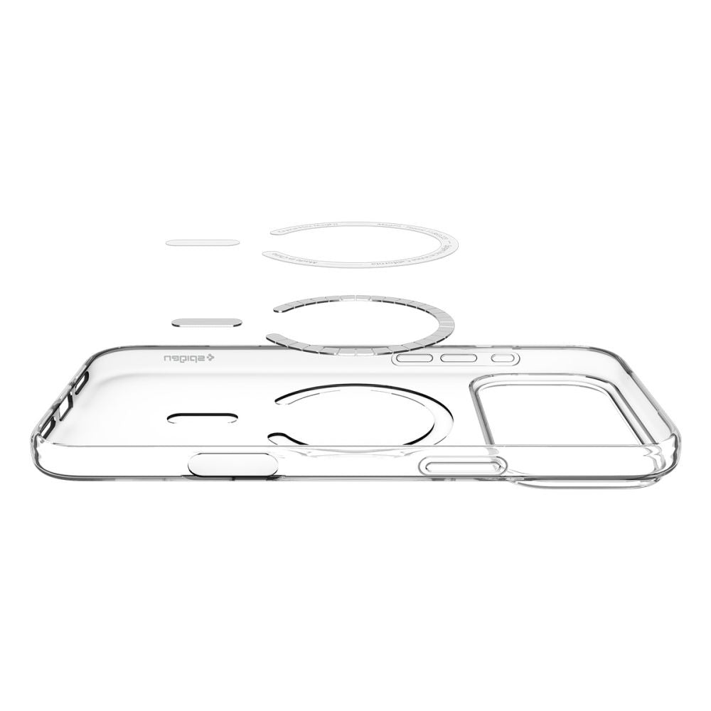 Husa MagSafe za Apple iPhone 17 Pro Max, Spigen, Liquid Crystal, Bela ACS10394