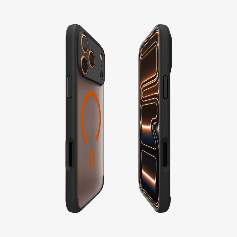Futrola MagSafe za Apple iPhone 17 Pro Max, Spigen, Ultra Hybrid, Crno-Narandžasta Satin ACS10482