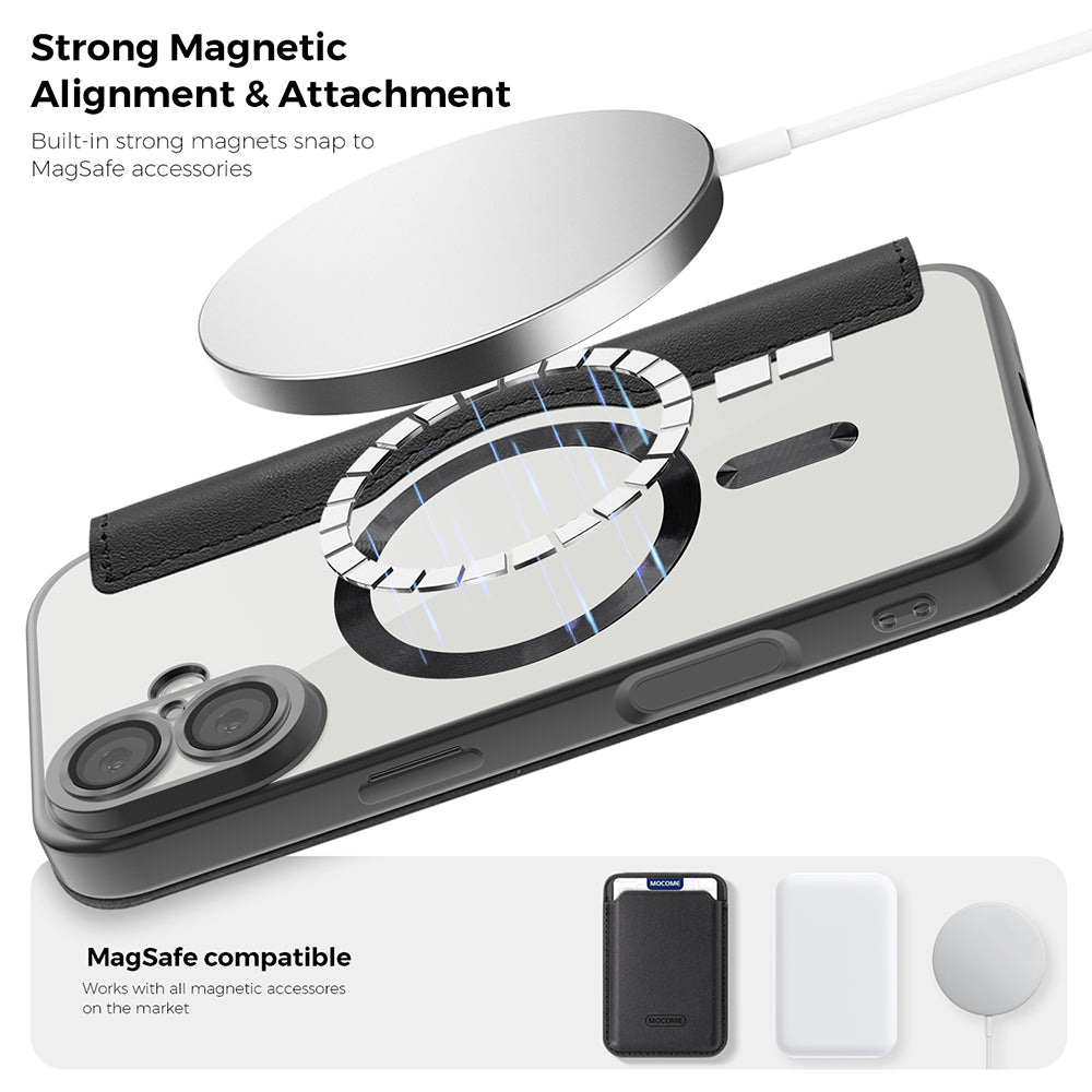 Futrola MagSafe za Apple iPhone 17 Pro Max, Techsuit, SmartMag Book, Braon