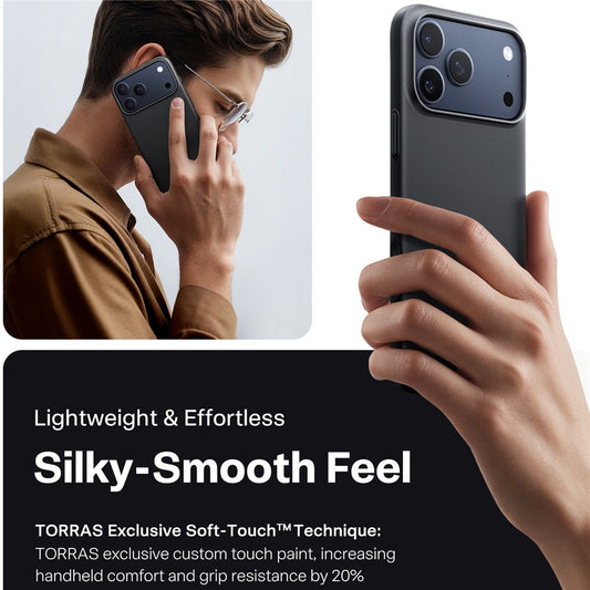 Futrola MagSafe za Apple iPhone 17 Pro Max, Torras, SlimFit, Crna