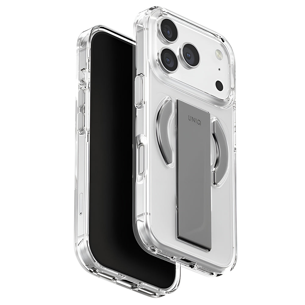 Futrola MagSafe za Apple iPhone 17 Pro Max, UNIQ, Heldro Air MagClick, Transparent Siva