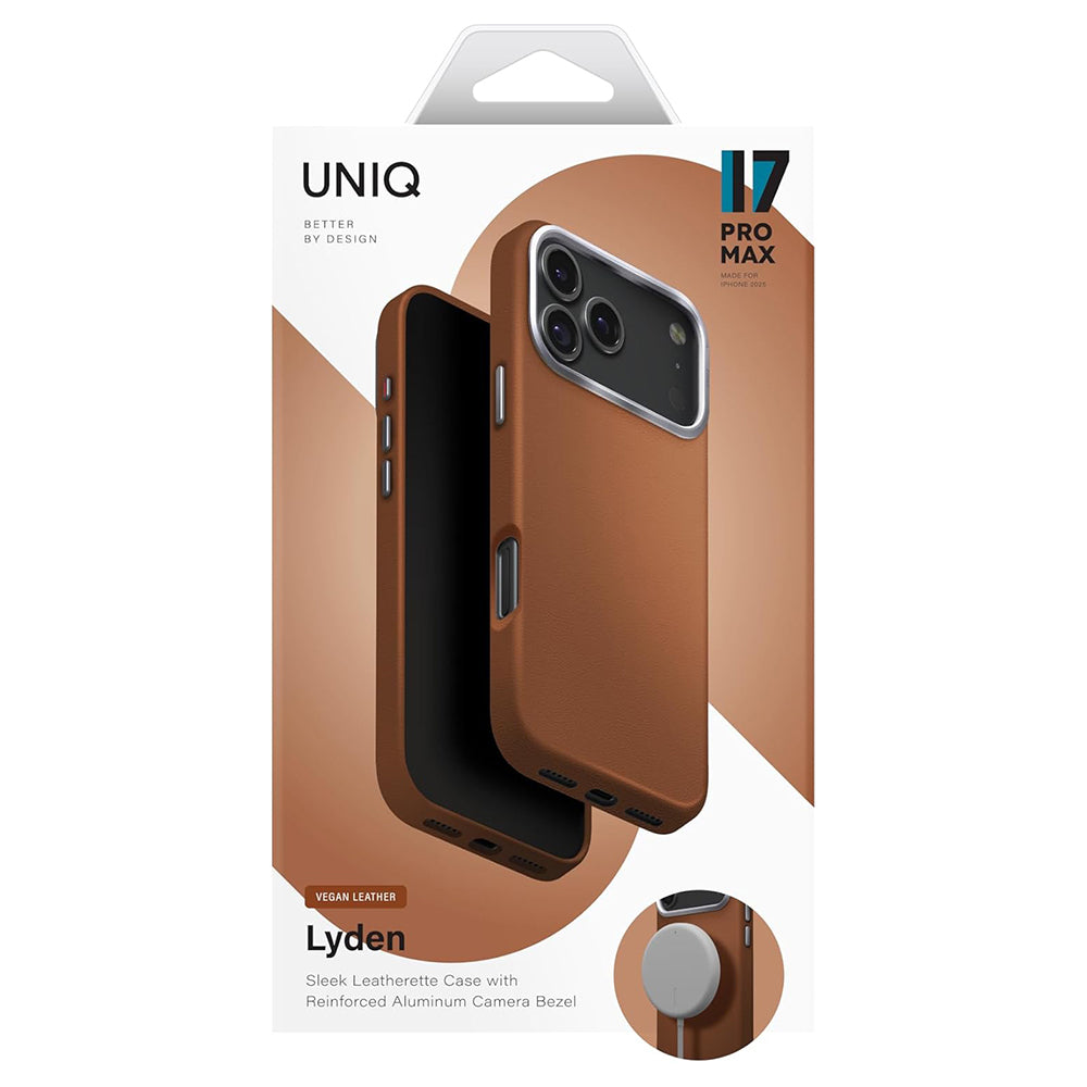 MagSafe futrola za Apple iPhone 17 Pro Max, UNIQ, Lyden Leatherette, Braon