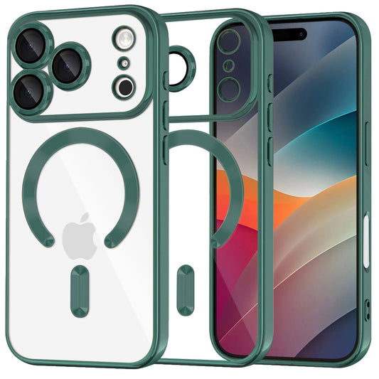 Futrola MagSafe za Apple iPhone 17 Pro, Techsuit, Luxury Crystal, Tamno Zelena