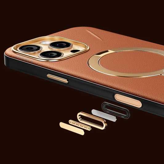 Futrola MagSafe za Apple iPhone 17 Pro, Torras, QPRO Leather, Braon