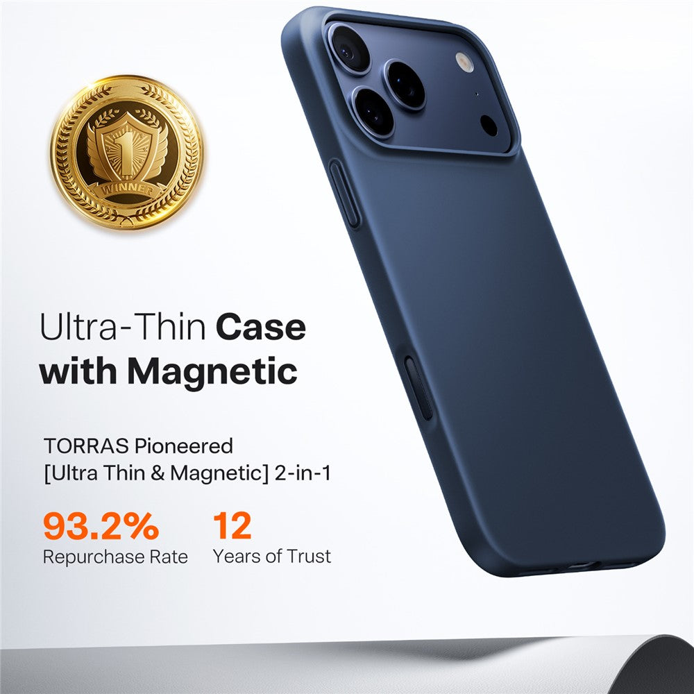 Futrola MagSafe za Apple iPhone 17 Pro, Torras, SlimFit, Tamnoplava