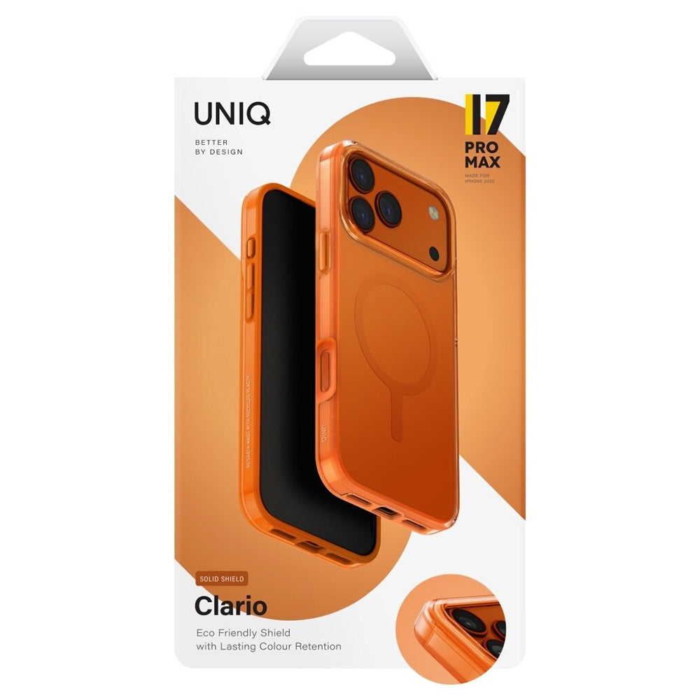 Futrola MagSafe za Apple iPhone 17 Pro, UNIQ, Clario MagClick, Narandžasta
