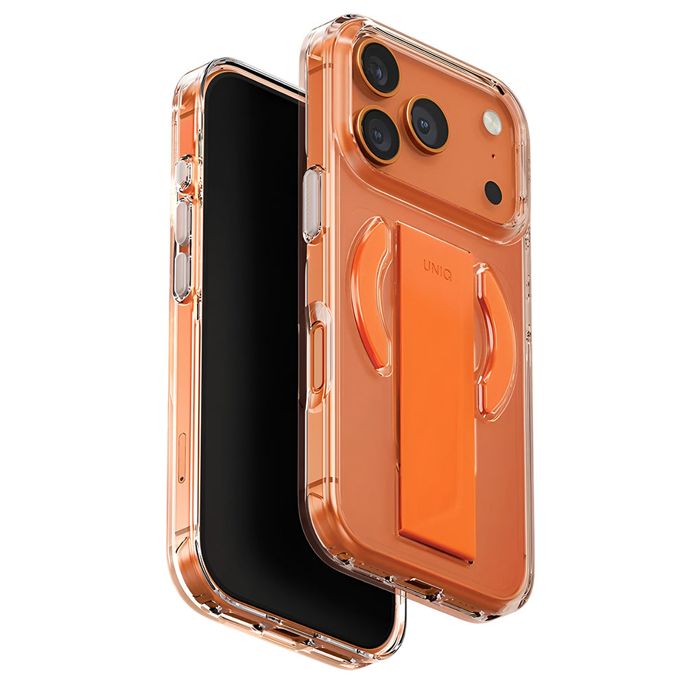 Futrola MagSafe za Apple iPhone 17 Pro, UNIQ, Heldro Air MagClick, Transparentna Narandžasta