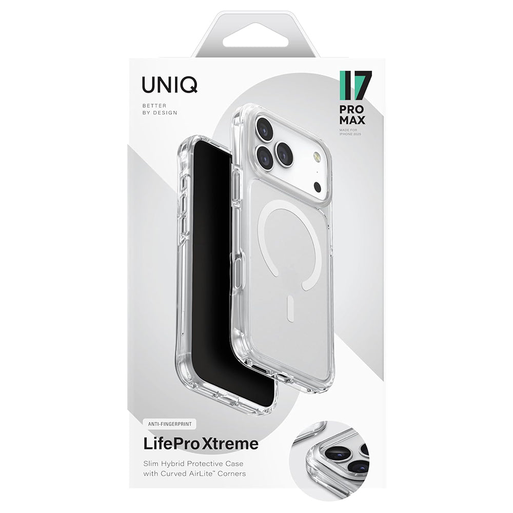 Futrola MagSafe za Apple iPhone 17 Pro, UNIQ, LifePro Xtreme MagClick, Transparentna