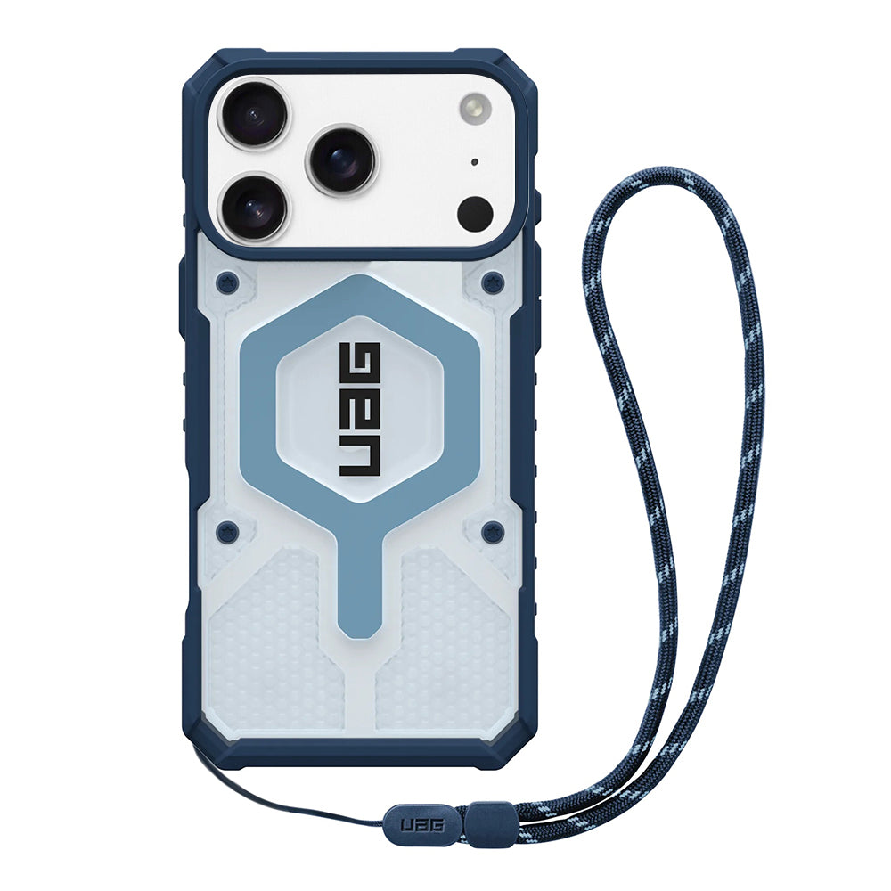 Futrola MagSafe za Apple iPhone 17 Pro, Urban Armor Gear, Pathfinder Clear with Lanyard, Plava