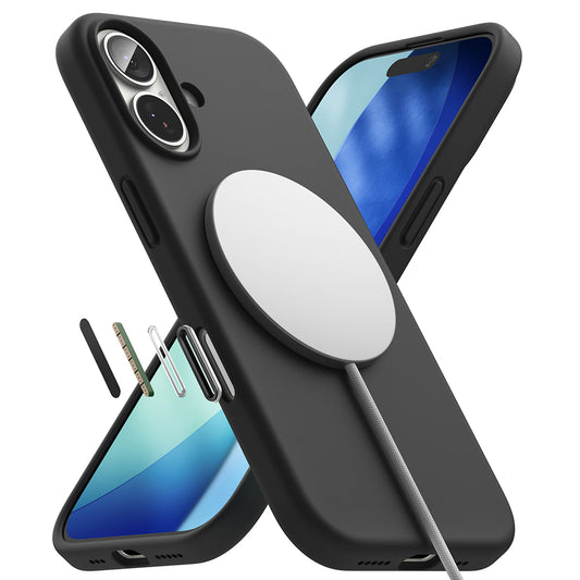 Futrola MagSafe za Apple iPhone 17, Ringke, Silikonska, Crna
